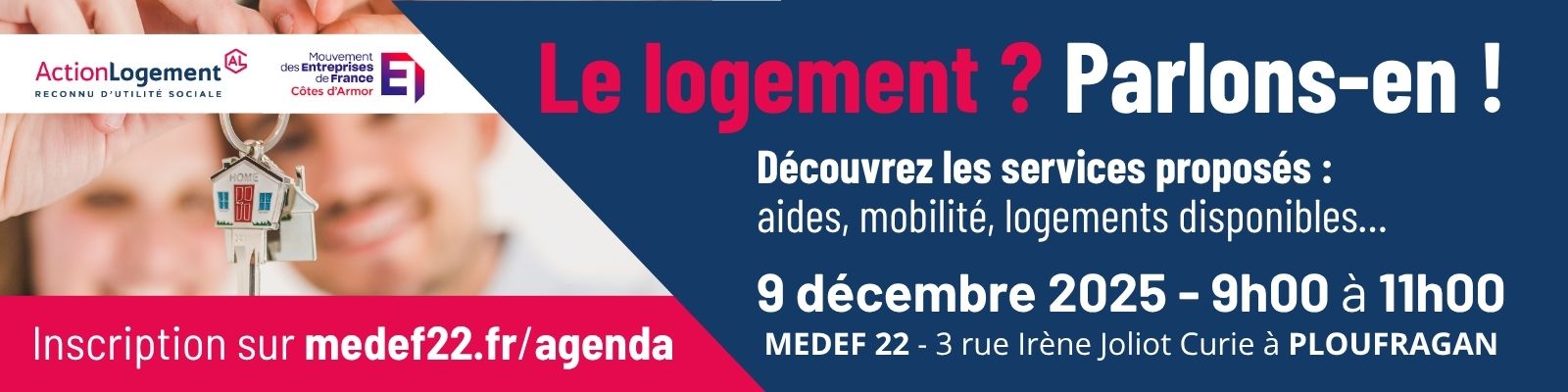 Réunion d'information sur les services proposés par action logement - le 9 décembre à partir de 9h