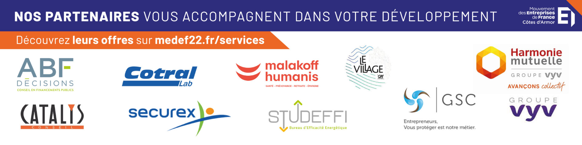 Découvrez les services que nos partenaires proposent aux adhérents du MEDEF Côtes d'Armor