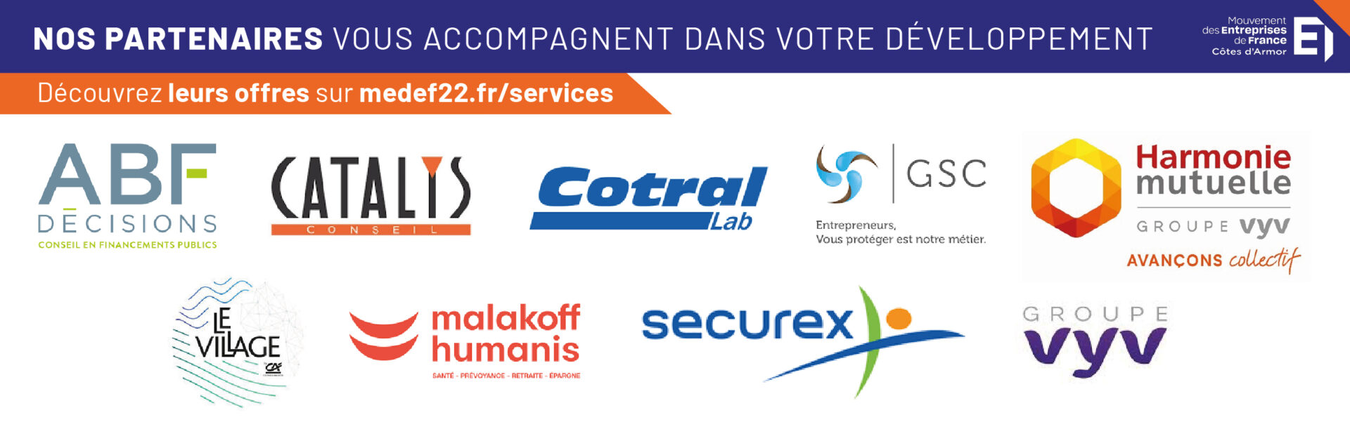 Découvrez les services que nos partenaires proposent aux adhérents du MEDEF Côtes d'Armor