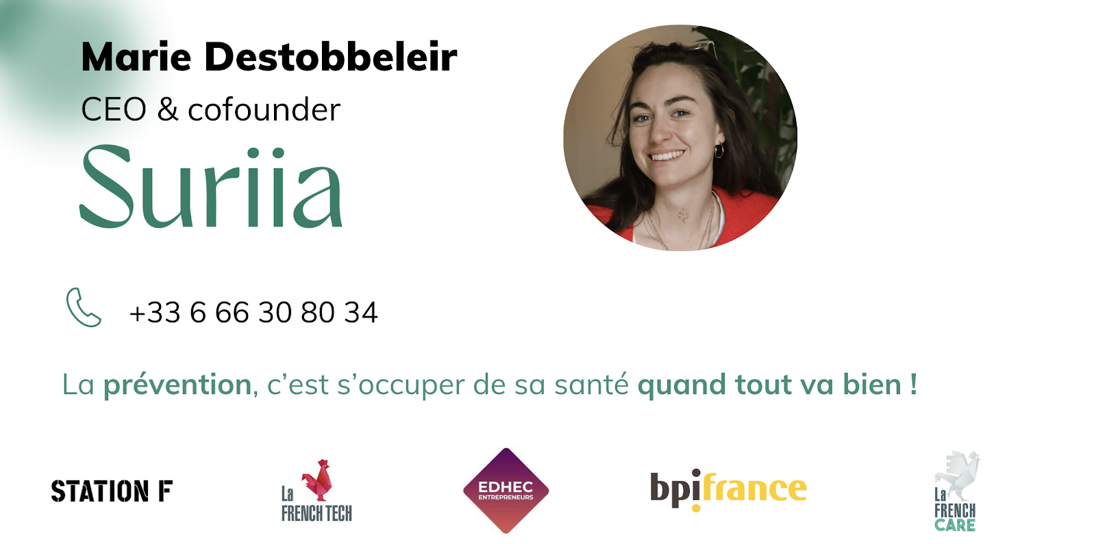 Marie DESTOBBELEIR, CEO chez SURIIA animéra le webinaire ssee : l'entreprise est-elle devenur un établissement de santé