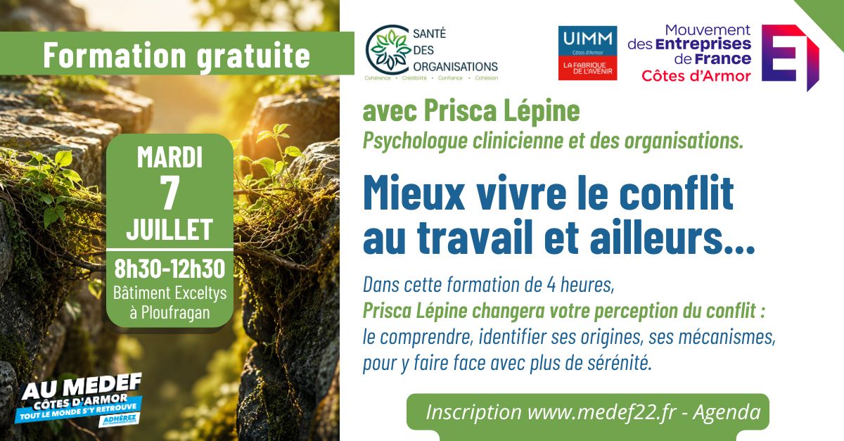 formation gratuite avec Prisca Lépine de la Santé des Organisations.